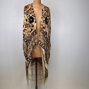 Free People Top Women One Size Open Front Kimono Sunflower Desert Cover Up Core